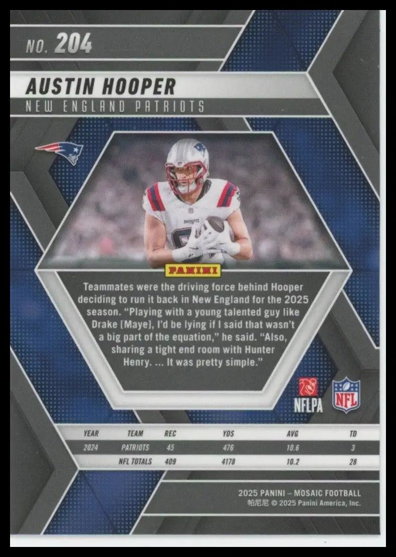 2025 Panini Mosaic - Austin Hooper #204 - Football Card Single