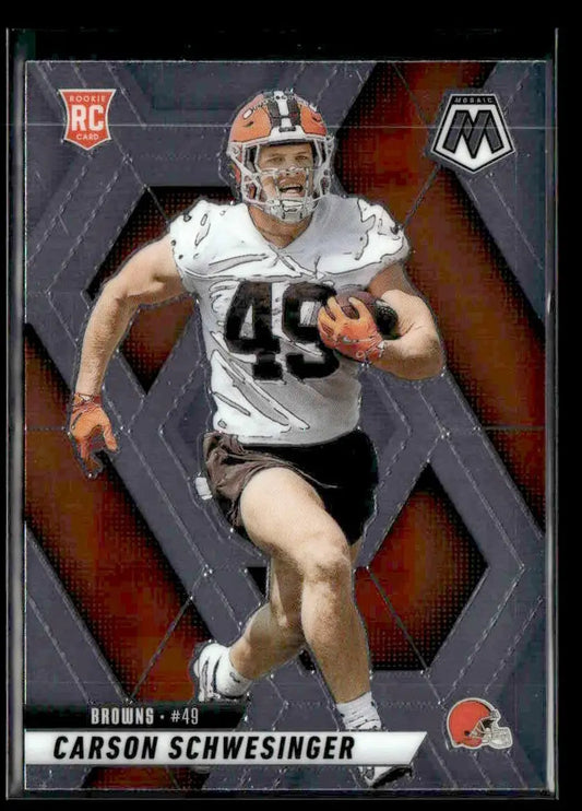 2025 Panini Mosaic Carson Schwesinger #371 RC Cleveland Browns - Trading Cards