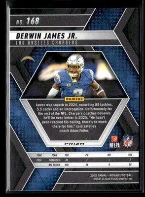 2025 Panini Mosaic Derwin James Jr. #168 Scope Purple Los Angeles Chargers - Football Card Single