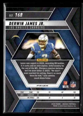 2025 Panini Mosaic Derwin James Jr. #168 Scope Purple Los Angeles Chargers