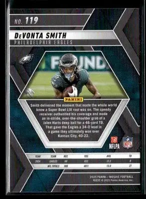 2025 Panini Mosaic DeVonta Smith #119 Philadelphia Eagles