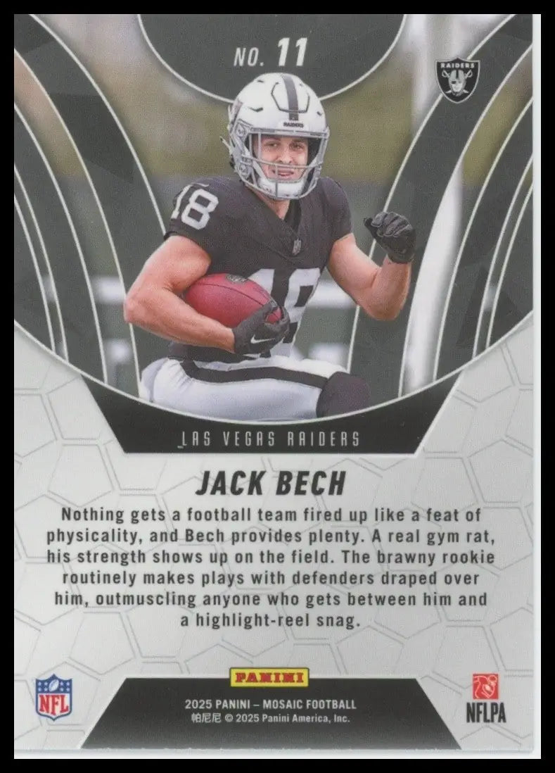 2025 Panini Mosaic - Elevate Jack Bech #11 Mosaic Prizm (RC) - Football Card Single