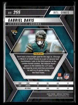 2025 Panini Mosaic Gabriel Davis #255 Jacksonville Jaguars - Football Card Single