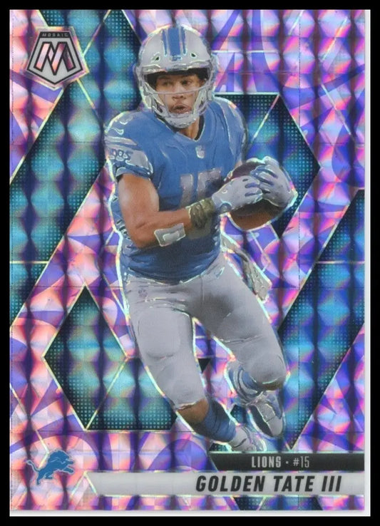2025 Panini Mosaic - Golden Tate #214 Reactive Purple Mosaic Prizm - Football Card Single