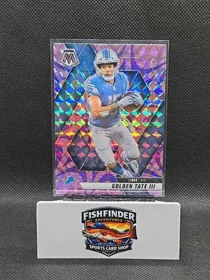 2025 Panini Mosaic - Golden Tate #214 Reactive Purple Mosaic Prizm - Football Card Single