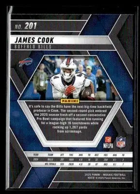 2025 Panini Mosaic James Cook #201 Buffalo Bills - Football Card Single