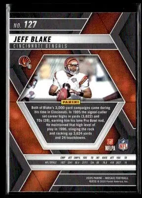 2025 Panini Mosaic Jeff Blake #127 Cincinnati Bengals - Football Card Single