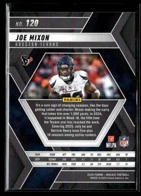 2025 Panini Mosaic Joe Mixon #120 Houston Texans - Football Card Single