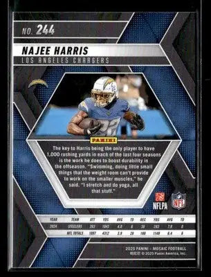 2025 Panini Mosaic Najee Harris #244 Los Angeles Chargers - Football Card Single