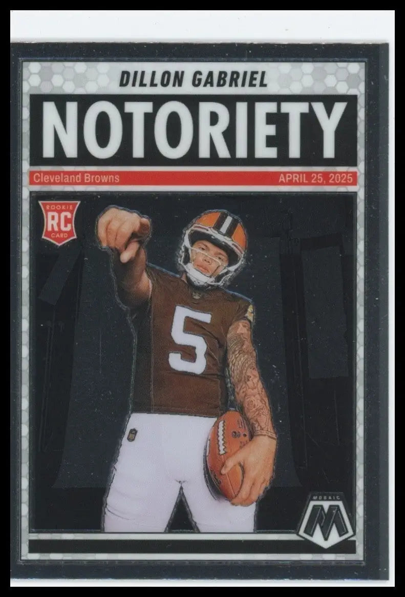 2025 Panini Mosaic - Notoriety Dillon Gabriel #19 (RC) - Football Card Single