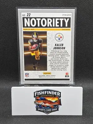 2025 Panini Mosaic - Notoriety Kaleb Johnson #22 Orange Fluorescent Mosaic Prizm