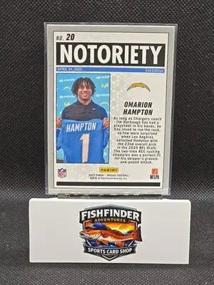 2025 Panini Mosaic - Notoriety Omarion Hampton #20 (RC) - Football Card Single