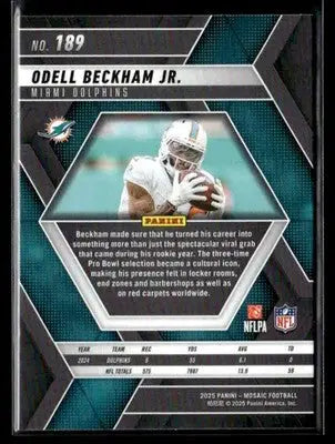 2025 Panini Mosaic Odell Beckham Jr. #189 Miami Dolphins - Football Card Single