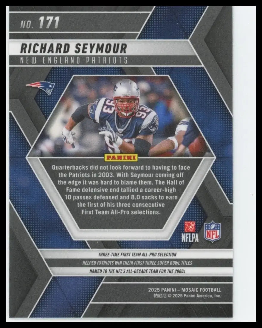 2025 Panini Mosaic - Richard Seymour #171 - Football Card Single