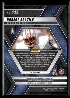 2025 Panini Mosaic Robert Brazile #132 Scope Purple Houston Oilers - Football Card Single