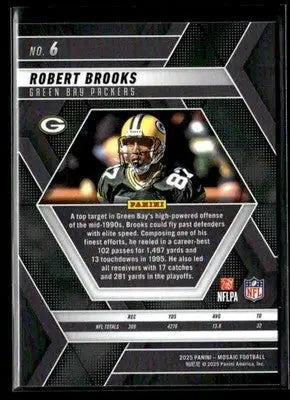 2025 Panini Mosaic Robert Brooks #6 Green Bay Packers - Football Card Single