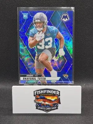 2025 Panini Mosaic - Rookies Bhayshul Tuten #385 Blue Scope Prizm (RC) - Football Card Single