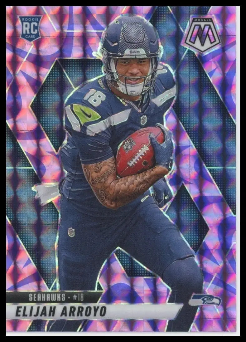 2025 Panini Mosaic - Rookies Elijah Arroyo #314 Reactive Purple Mosaic Prizm - Football Card Single
