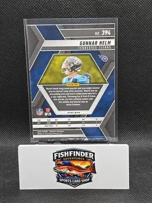 2025 Panini Mosaic - Rookies Gunnar Helm #394 Reactive Blue Mosaic Prizm (RC) - Football Card Single