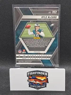 2025 Panini Mosaic - Rookies Kyle McCord #352 Reactive Blue Mosaic Prizm (RC) - Football Card Single