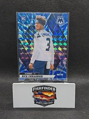 2025 Panini Mosaic - Rookies Nick Emmanwori #321 Reactive Blue Mosaic Prizm (RC) - Football Card Single