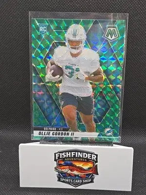 2025 Panini Mosaic - Rookies Ollie Gordon II #310 Green Mosaic Prizm (RC) - Football Card Single