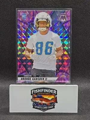 2025 Panini Mosaic - Rookies Oronde Gadsden II #374 Reactive Purple Prizm (RC) - Football Card Single