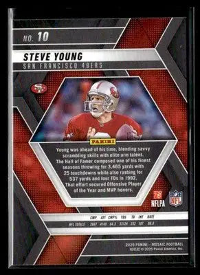 2025 Panini Mosaic Steve Young #10 San Francisco 49ers - Football Card Single