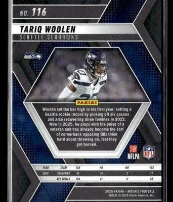 2025 Panini Mosaic Tariq Woolen #116 Seattle Seahawks - Football Card Single