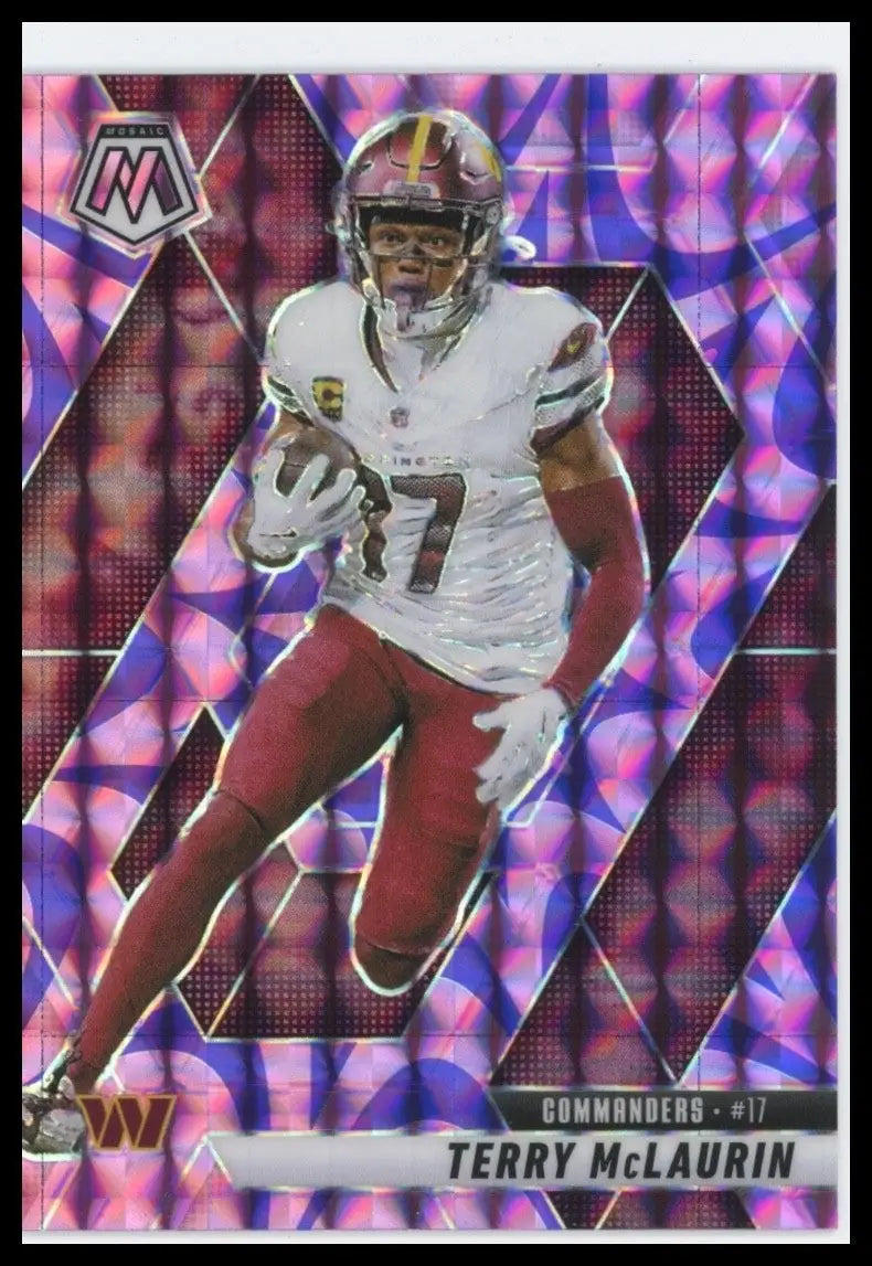 2025 Panini Mosaic - Terry McLaurin #182 Reactive Purple Mosaic Prizm - Football Card Single