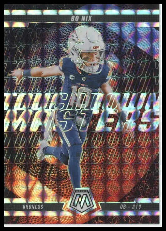 2025 Panini Mosaic - Touchdown Masters Bo Nix #1 Mosaic Prizm - Football Card Single