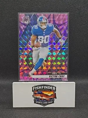 2025 Panini Mosaic - Victor Cruz #123 Reactive Purple Mosaic Prizm - Football Card Single