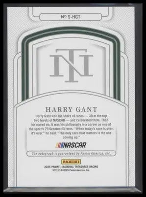 2025 Panini National Treasures Racing Harry Grant #S-HGT Sigs Holo Silver #/25 - Racing Card Single