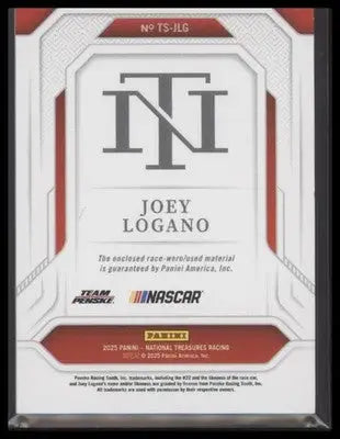 2025 Panini Ntl Treasures Joey Logano #TS-JLG Treasured Swatches #/75
