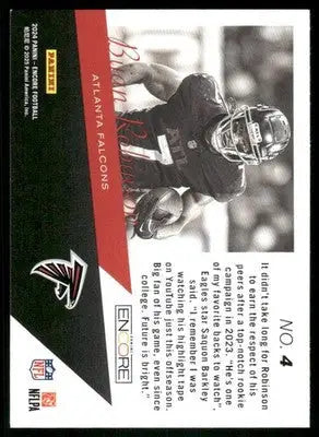 2025 Panini Pacific Encore Bijan Robinson #No. 4 Football - Football Card Single