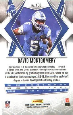 2025 Panini Phoenix #108 David Montgomery - Football Card Single