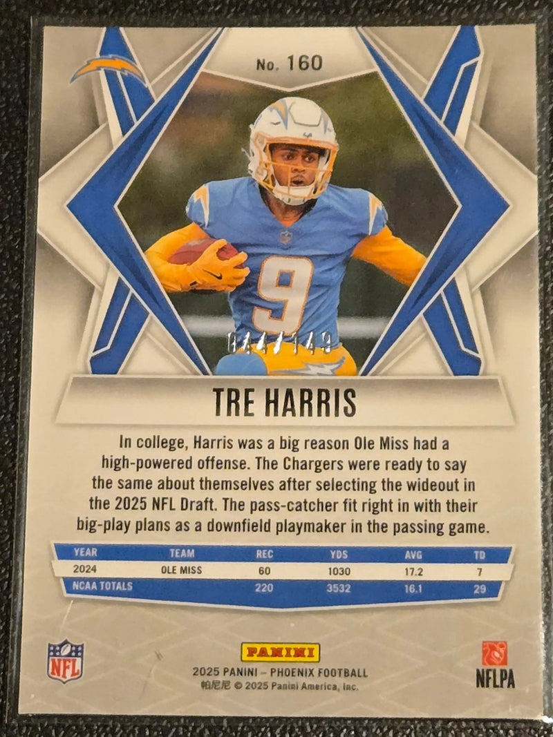 2025 Panini Phoenix #160 Tre Harris Green Hyper Prizm #/149