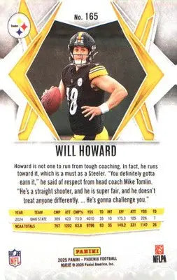 2025 Panini Phoenix #165 Will Howard Rookie RC - Football Card Single