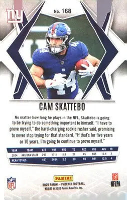2025 Panini Phoenix #168 Cam Skattebo Rookie RC - Football Card Single