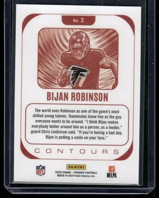 2025 Panini Phoenix Contours Bijan Robinson #2 Football - Football Card Single