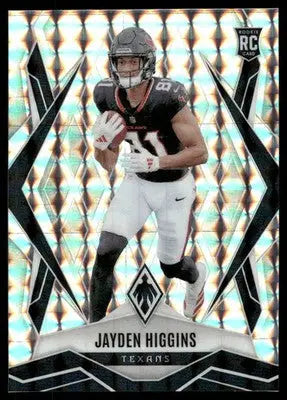 2025 Panini Phoenix Football Jayden Higgins #180 Silver Mosaic RC Football - Football Card Single