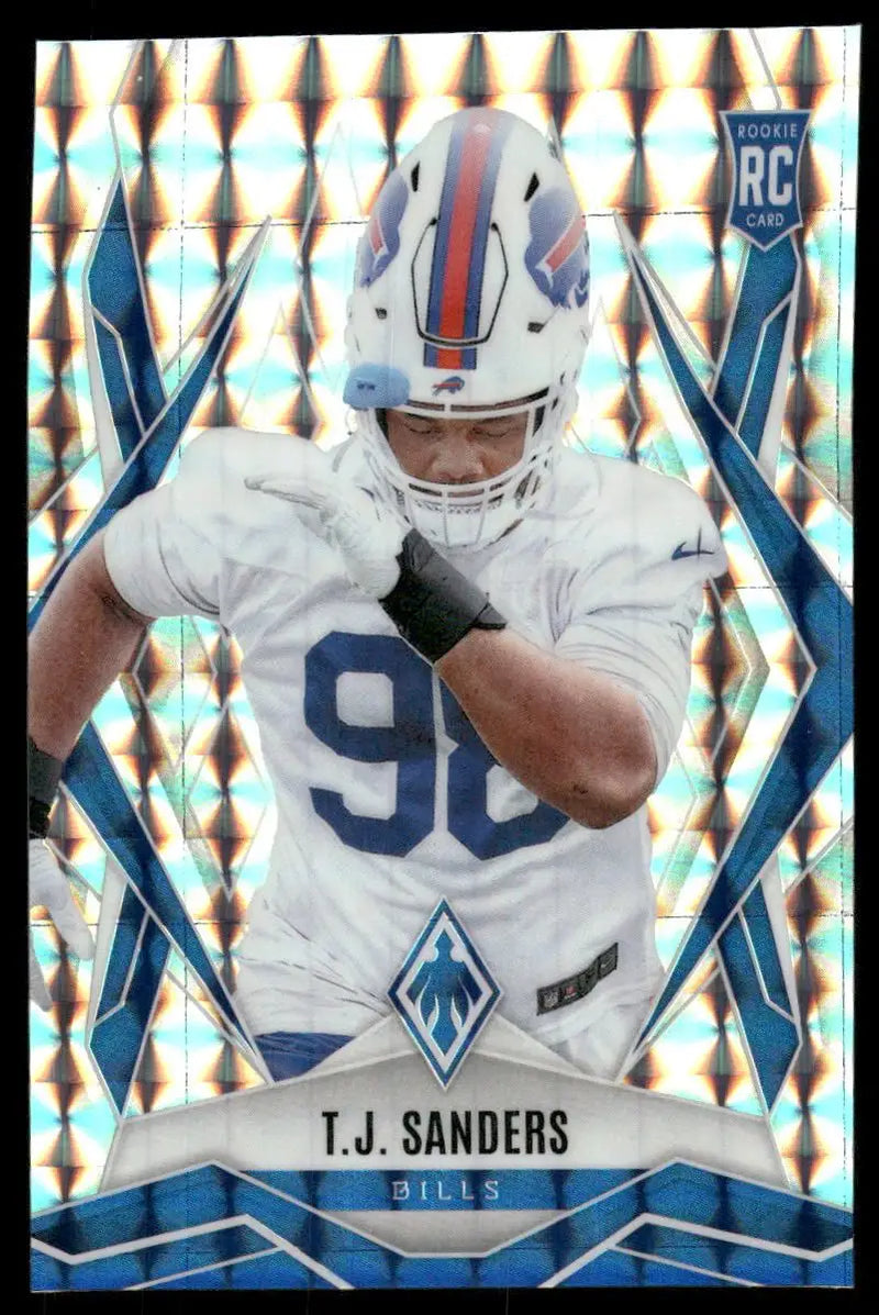2025 Panini Phoenix Football T.J. Sanders #181 Silver Mosaic RC Football - Football Card Single