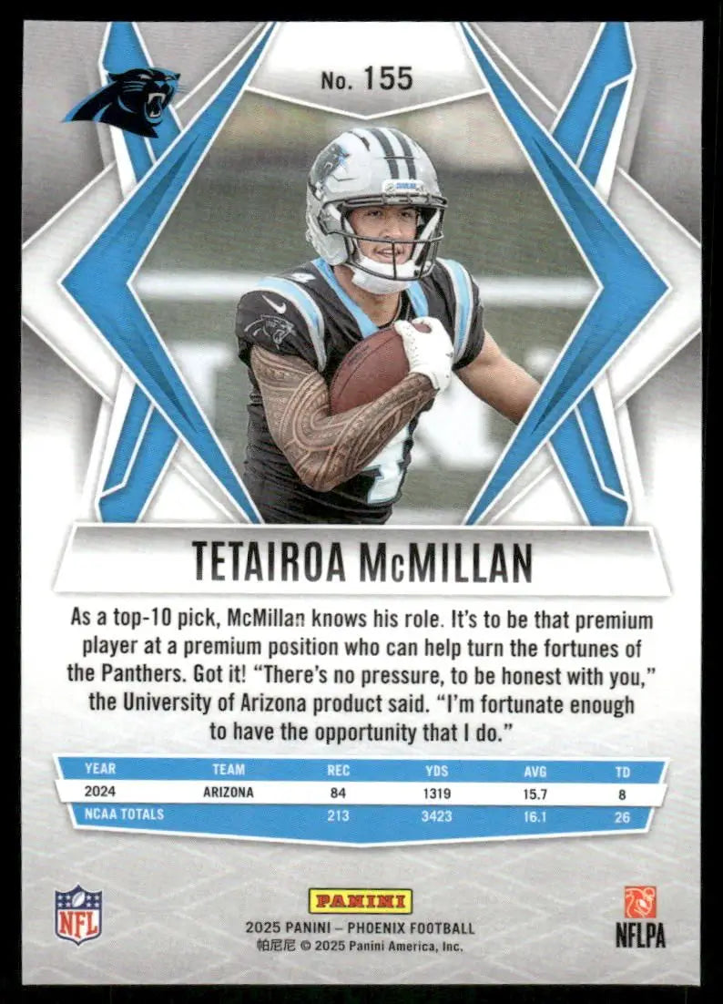 2025 Panini Phoenix Football Tetairoa McMillan #155 RC Football - Football Card Single