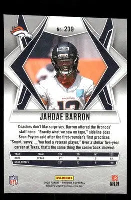 2025 Panini Phoenix Jahdae Barron #239 Silver Mosaic RC Football - Football Card Single