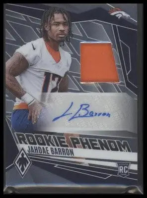 2025 Panini Phoenix Jahdae Barron #RPJ-JBN Rookie Phenoms Jersey Autos #/249