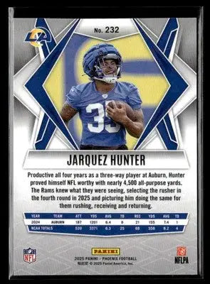 2025 Panini Phoenix Jarquez Hunter #232 Los Angeles Rams - Football Card Single