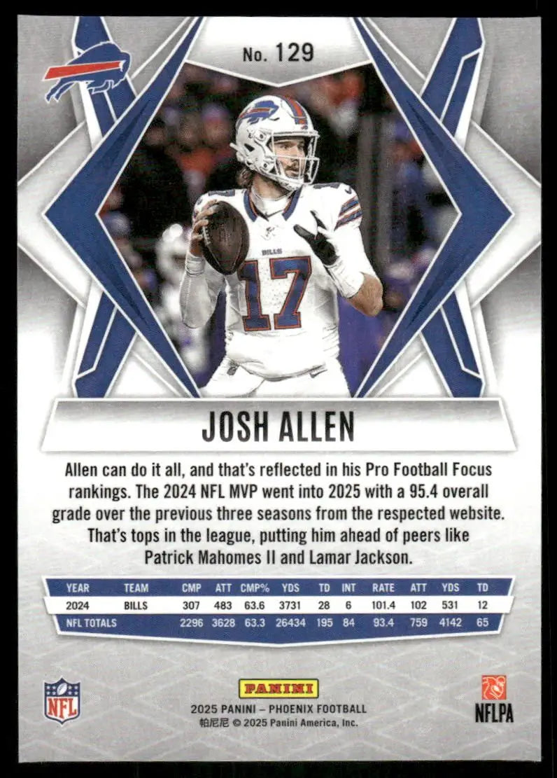 2025 Panini Phoenix Josh Allen #129 Football - Football Card Single