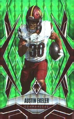 2025 Panini Phoenix Lime Green Pyramids Prizm #103 Austin Ekeler SN #/285 - Football Card Single
