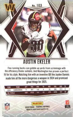2025 Panini Phoenix Lime Green Pyramids Prizm #103 Austin Ekeler SN #/285 - Football Card Single