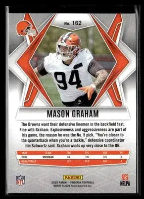 2025 Panini Phoenix Mason Graham #162 Silver Prizm Cleveland Browns - Football Card Single